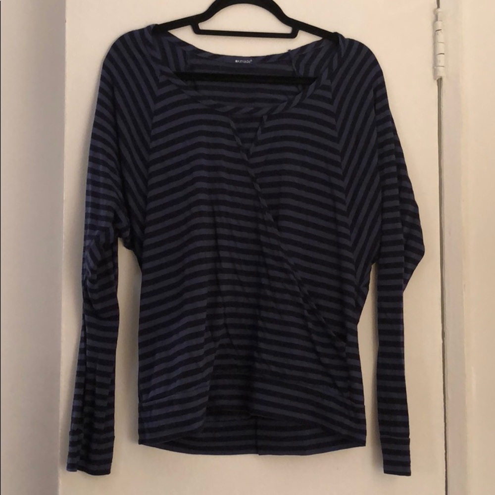 Navy striped top